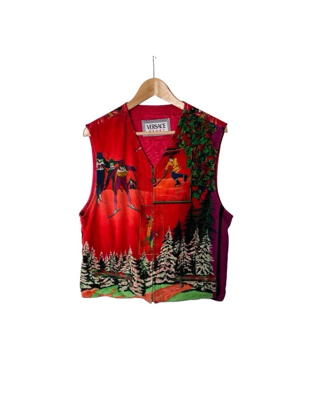 Vintage 90s Versace Sport Velvet Vest S Men’s